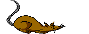 a cartoon rat hopping forth